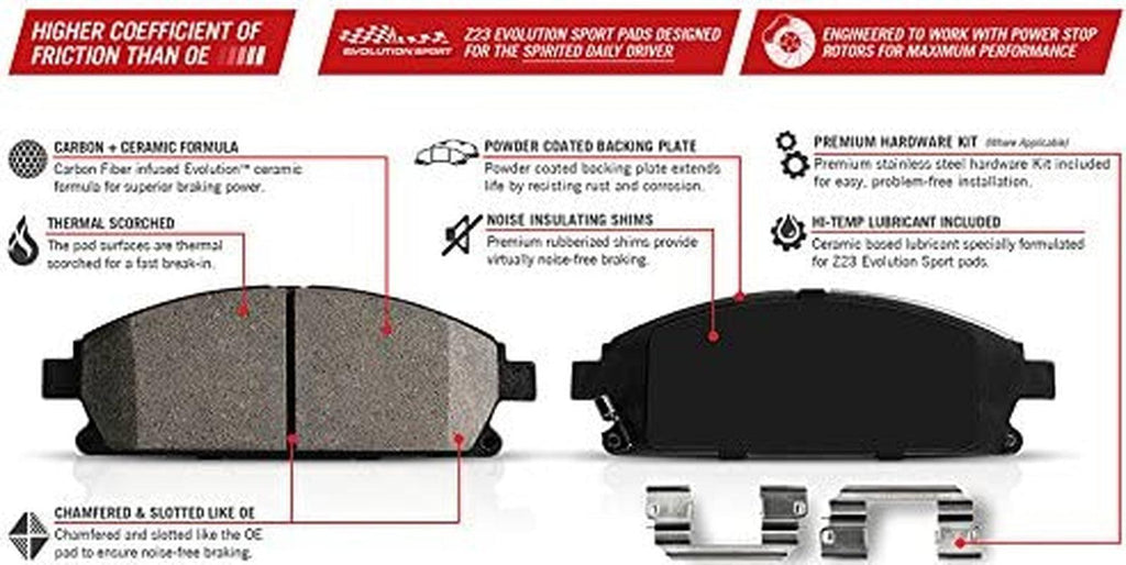 (Z23-1160) Z23 Evolution Sport Brake Pads, Front