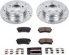 K7505 Rear Z23 Carbon Fiber Brake Pads with Drilled & Slotted Brake Rotors Kit