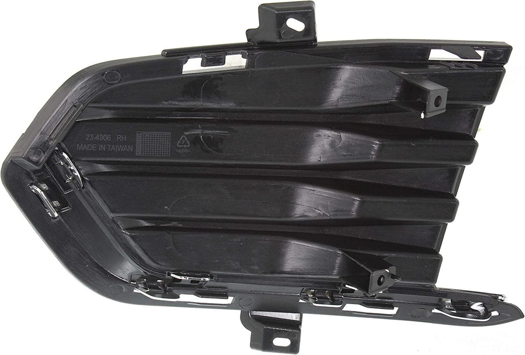 Front Bumper Grille for CADILLAC XT5 2017-2018 RH Outer Black with Satin Chrome Molding