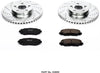 Power Stop K4669 Front Z23 Carbon Fiber Brake Pads with Drilled & Slotted Brake Rotors Kit