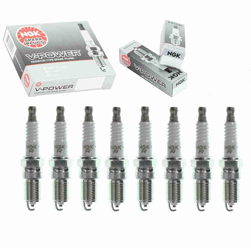 8 Pc NGK V-Power Spark Plugs Compatible with Chevrolet C1500 5.0L 5.7L V8 1996-1999