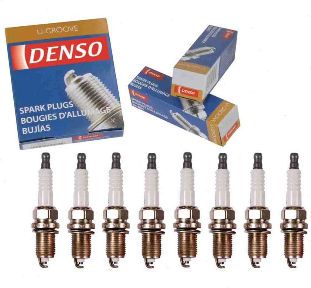 8 Pc DENSO Standard U-Groove Spark Plugs Compatible with Jeep Grand Cherokee 4.7L V8 2000-2007