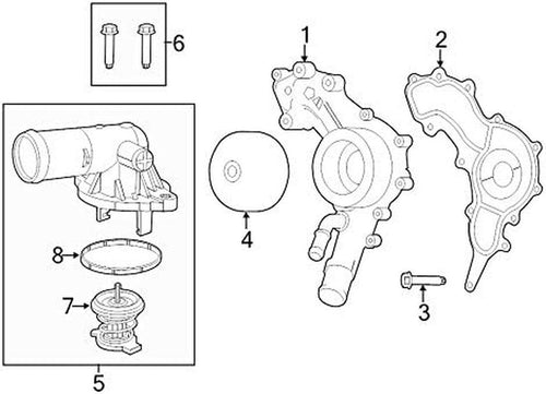 6807 9412AC, Engine Water Pump