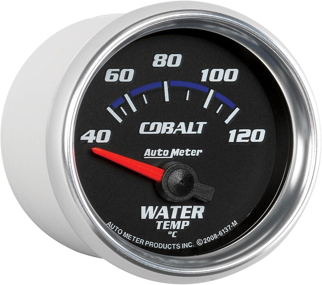 6137-M Cobalt 2-1/16" 40-120 Degree C Short Sweep Electric Water Temperature Gauge