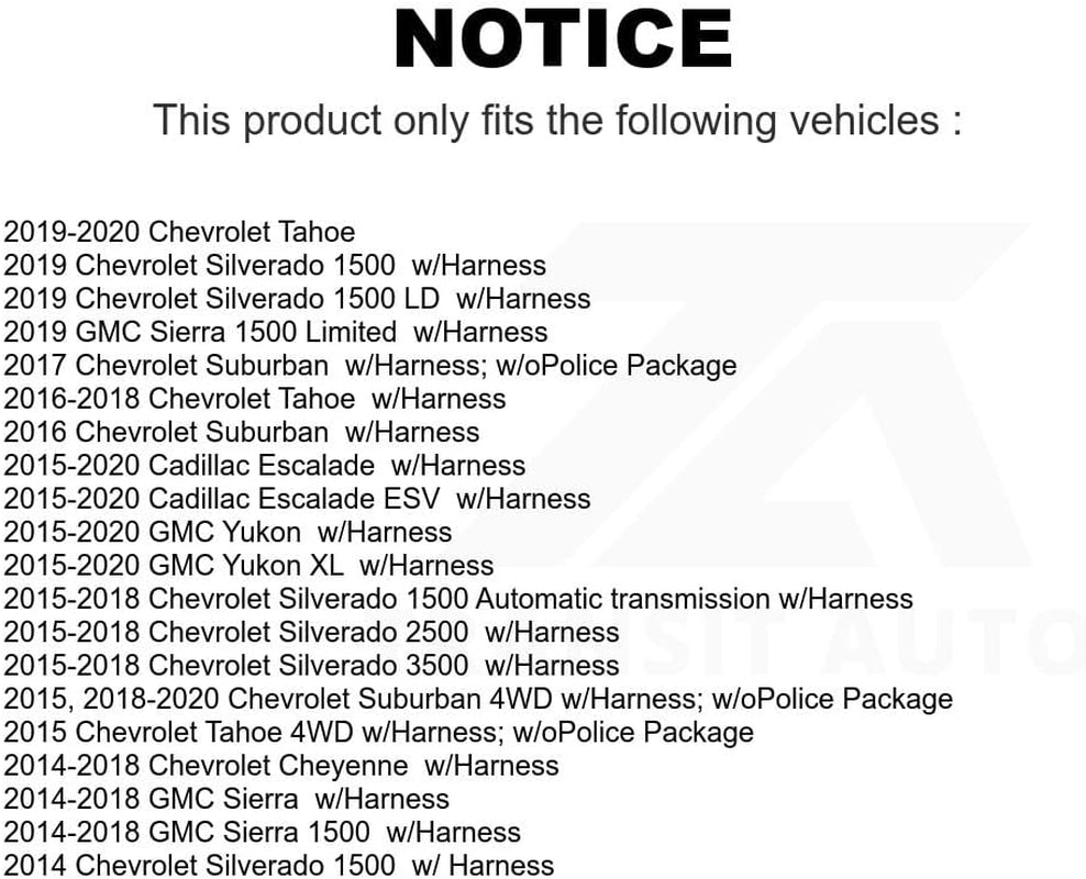 Mpulse ABS Wheel Speed Sensor SEN-2ABS3105 for Chevrolet Silverado 1500 GMC Sierra Tahoe Cadillac Yukon Suburban XL XTS Escalade ESV LD Limited