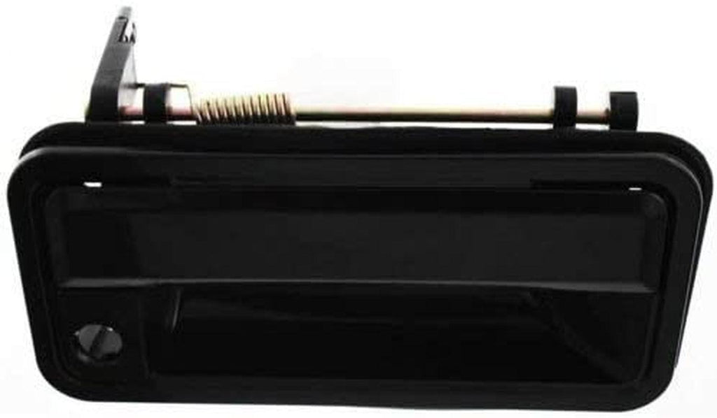 Door Handle Compatible with Chevy C/K Full Size P/U 88-00 Front RH and LH outside Smooth Black Metal W/Keyhole