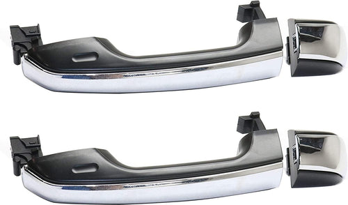 Rear, Driver and Passenger Side Exterior Door Handle Set Compatible with 2010-2020 Toyota 4Runner, Fits 2009-2011 Toyota Land Cruiser, Fits 2013-2016 Toyota Land Cruiser
