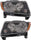 Headlight Assembly Compatible with 2013-2017 Jeep Compass Halogen, Standard Type, with Black Trim, Set of 2, Driver and Passenger Side