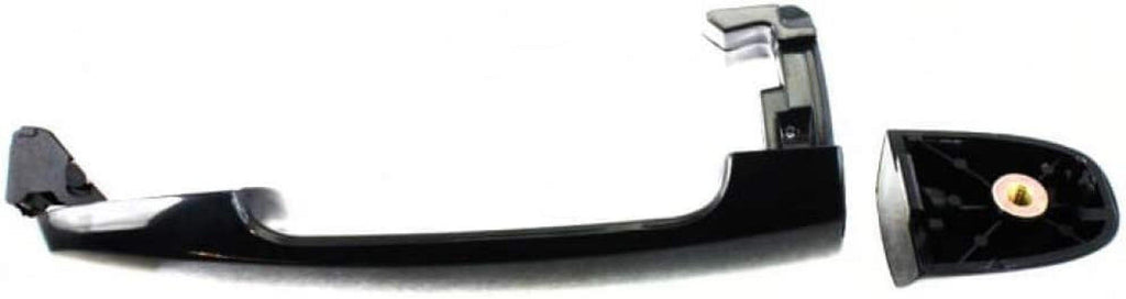 for Toyota Corolla Exterior Door Handle Rear, Driver or Passenger Side Smooth Black (2003-2013) | Trim:All Submodels