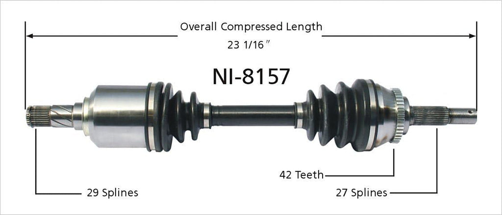 NI-8157 CV Axle Shaft