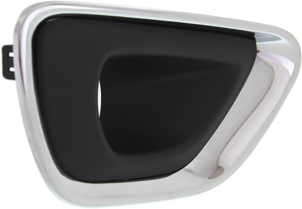 Front, Driver and Passenger Side Fog Light Trim Set of 2 Compatible with 2014-2016 Jeep Grand Cherokee Black, with Chrome Trim, Laredo, Limited, Overland, Summit Models, Black and Chrome