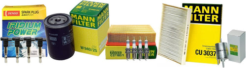 Premium Engine Oil Cabin Air Filters with 4 Direct Ignition Coils and 4 Iridium Power Spark Plugs Tune up Kit