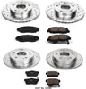 K2385 Front & Rear Brake Kit with Drilled/Slotted Brake Rotors and Z23 Evolution Ceramic Brake Pads