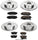 K2385 Front & Rear Brake Kit with Drilled/Slotted Brake Rotors and Z23 Evolution Ceramic Brake Pads