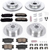 Front and Rear K6480 Carbon-Fiber Ceramic Brake Pad and Drilled and Slotted Rotor Z23 Daily Driver Kit