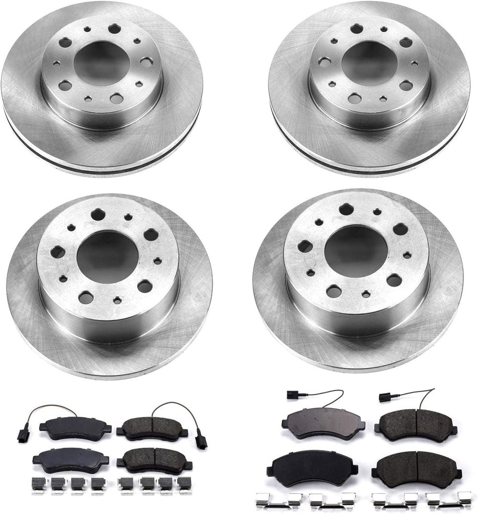 KOE7308 Autospecialty Front and Rear Replacement Brake Kit-Oe Brake Rotors & Ceramic Brake Pads