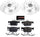 K7725 Rear Z23 Carbon Fiber Brake Pads with Drilled & Slotted Brake Rotors Kit