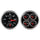 2 PC. GAUGE KIT 5 in. QUAD & SPEEDOMETER 240-33 O DESIGNER BLACK II - greatparts