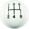 1630014 White 5-Speed Classic Shifter Knob