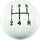 1630014 White 5-Speed Classic Shifter Knob