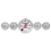 5 PC. GAUGE KIT 3-1/8 in. & 2-1/16 in. MECH. SPEEDO. CHEVROLET HERITAGE BOWTIE - greatparts