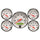 5 PC. GAUGE KIT 3-1/8 in. & 2-1/16 in. ELEC. KM/H SPEEDO. ARCTIC WHITE - greatparts