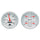 2 PC. GAUGE KIT 5 in. QUAD & SPEEDOMETER 240-33 O ARCTIC WHITE - greatparts