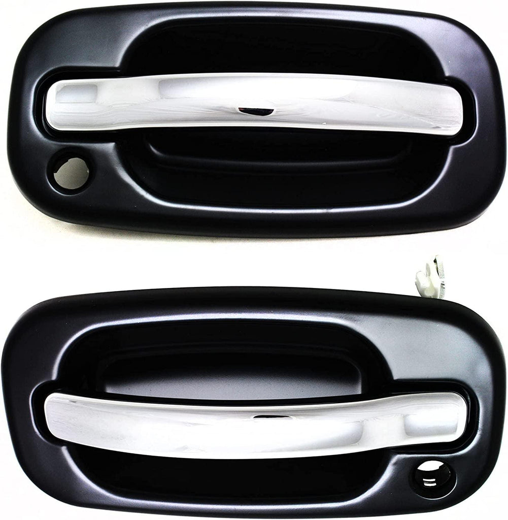 Exterior Door Handle Set Compatible with 2000-2006 Chevrolet Tahoe, Fits 2000-2006 GMC Yukon, Fits 2002-2006 Cadillac Escalade, Fits 2003-2006 Cadillac Escalade ESV