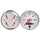 2 PC. GAUGE KIT 3-3/8 in. QUAD & SPEEDOMETER 240-33 O ARCTIC WHITE - greatparts