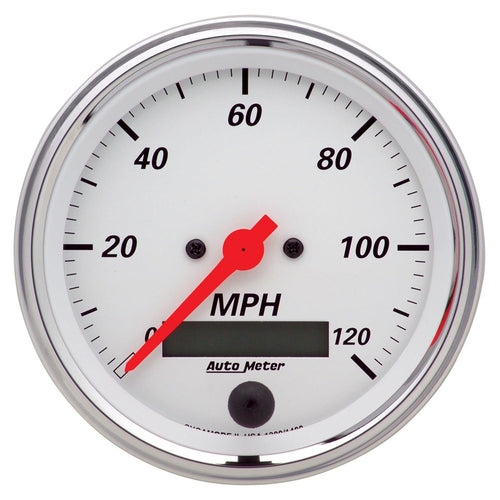 3-3/8 in. SPEEDOMETER 0-120 MPH ARCTIC WHITE - greatparts