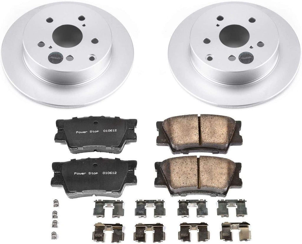 CRK4670 Rear Coated Brake Rotors and Z17 Ceramic Brake Pads Kit