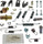 Professional 18K1793 Rear Parking Brake Hardware Kit with Springs, Pins, Hardware, and Grease