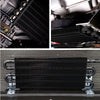 EVIL ENERGY 5/16" Transmission Oil Cooler, 8 Pass Tube and Fin Cooler Kit Universal Aluminium Black