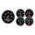 5 PC. GAUGE KIT 3-1/8 in. & 2-1/16 in. ELEC. SPEEDOMETER DESIGNER BLACK - greatparts