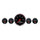 5 PC. GAUGE KIT 3-3/8 in. & 2-1/16 in. ELEC. SPEEDOMETER DESIGNER BLACK - greatparts