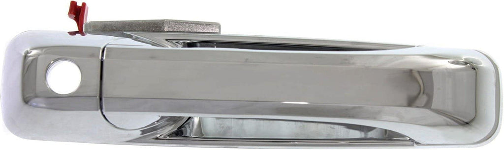 Front Exterior Door Handle Compatible with 2009-2010 Dodge Ram 1500 and 2010 Dodge Ram 2500 / Ram 3500 All Chrome, with Keyhole, Set of 2, Driver and Passenger Side