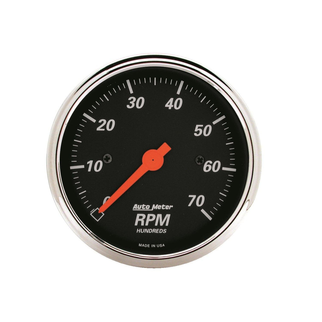 3-1/8 in. IN-DASH TACHOMETER 0-7000 RPM DESIGNER BLACK - greatparts
