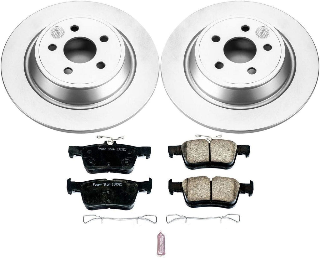 CRK7144 Coated Brake Rotor and Ceramic Brake Pads- Rear