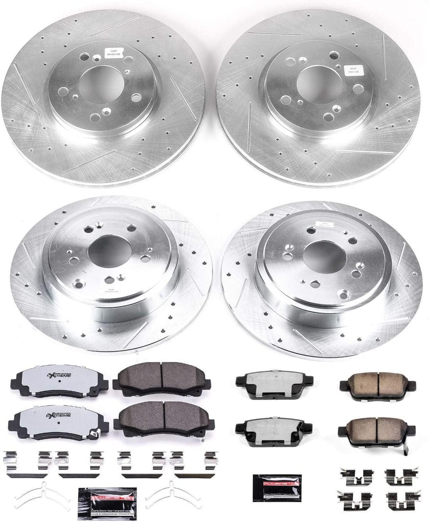 K5940-36 Front and Rear Z36 Truck & Tow Brake Kit, Carbon Fiber Ceramic Brake Pads and Drilled/Slotted Brake Rotors