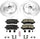 K7216 Rear Z23 Carbon Fiber Brake Pads with Drilled & Slotted Brake Rotors Kit