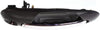 Compatible with Dodge Caravan Exterior Door Handle 2001-2007 Passenger Side Front, Smooth Black Bezel with Chrome Lever | with Key Hole | Trim: All Submodels