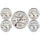 5 PC. GAUGE KIT 3-1/8 in. & 2-1/16 in. MECH. SPEEDOMETER OLD TYME WHITE - greatparts
