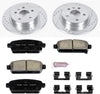 K5544 Rear Z23 Carbon Fiber Brake Pads with Drilled & Slotted Brake Rotors Kit