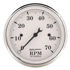 3-1/8 in. IN-DASH TACHOMETER 0-7000 RPM OLD-TYME WHITE - greatparts