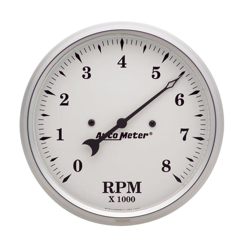 5 in. IN-DASH TACHOMETER 0-8000 RPM OLD-TYME WHITE - greatparts