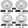 CRK4531 Coated Brake Rotor & Ceramic Brake Pads- Front & Rear