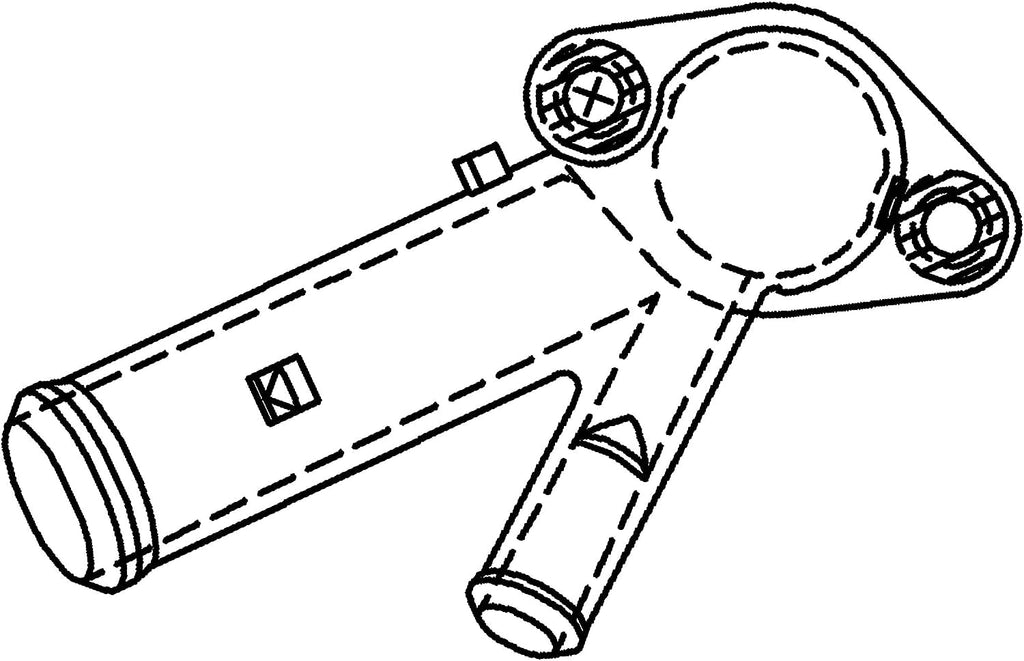 GM Genuine Parts 15-1810 Engine Coolant Thermostat Water Inlet Assembly