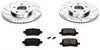K3116 Front Z23 Carbon Fiber Brake Pads with Drilled & Slotted Brake Rotors Kit