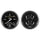2 PC. GAUGE KIT 3-3/8 in. QUAD & TACH/SPEEDO 240-33 O OLD TYME BLACK - greatparts