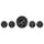 5 PC. GAUGE KIT 3-3/8 in. & 2-1/16 in. ELEC. SPEEDOMETER OLD TYME BLACK - greatparts